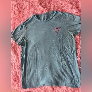 Mens large aqua guess t shirt👕🦋